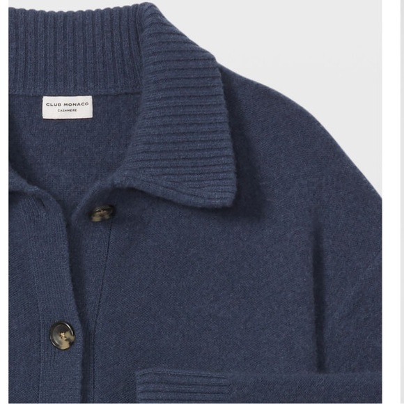 Boiled Cashmere Collar Cardigan - Picture 2 of 4